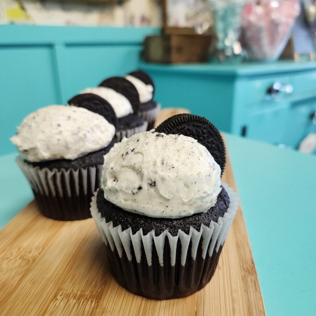 Vegan Dessert Cookies and Cream cupcake