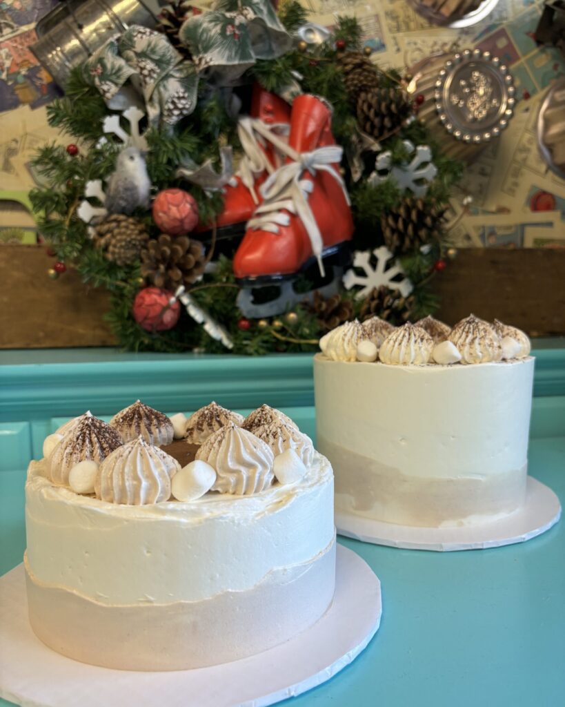 Holiday Hot Chocolate Cake available Vegan and Gluten free