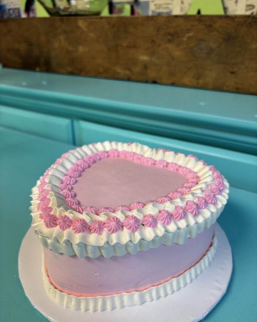Heart Shaped Valentines Day Cake
